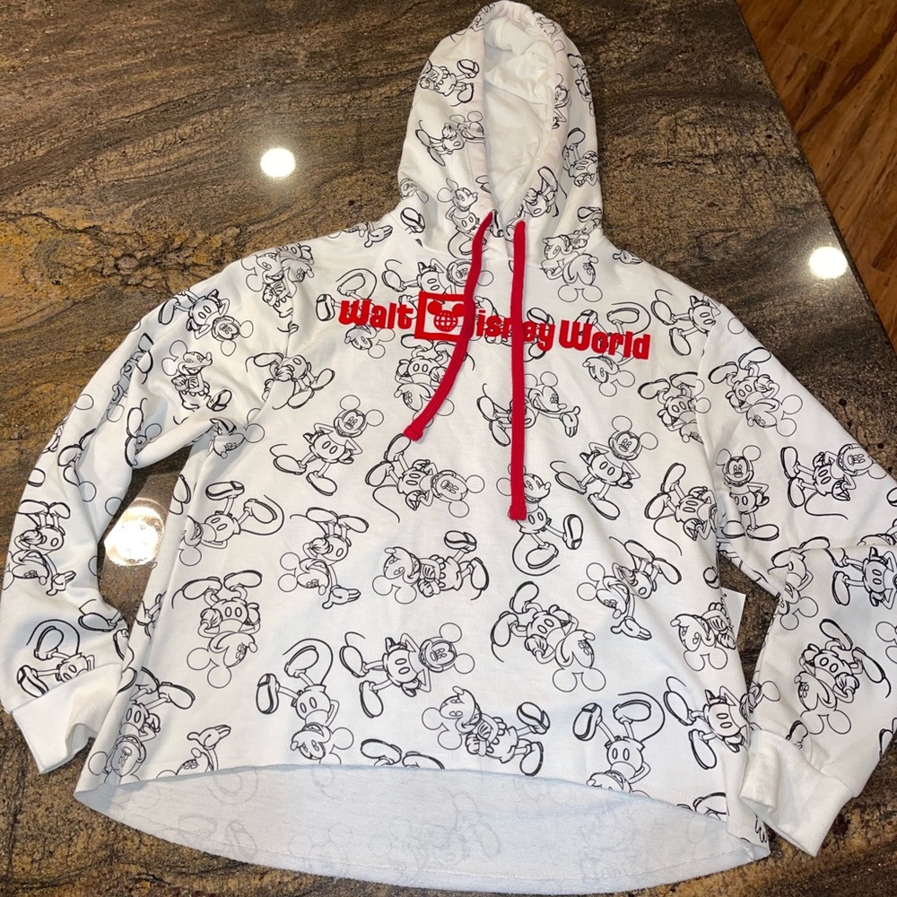 Walt Disney official Mickey Mouse hoodie, cropped NWT size xs